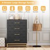 Jojoka 4 Drawer Dresser, Wooden Chest of Drawers, Modern Storage Tower with Metal Handles and Legs, 36" Tall Space Saving Storage Organizer - 4 of 4