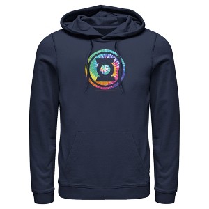 Men's Justice League Tie Dye Logo Pull Over Hoodie - 1 of 3