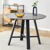 NicBex Minimalist Round Wooden Dining Table with Black/Gold Metal Legs,Modern Kitchen Table Bar Table,Dining Room Furniture - 2 of 4