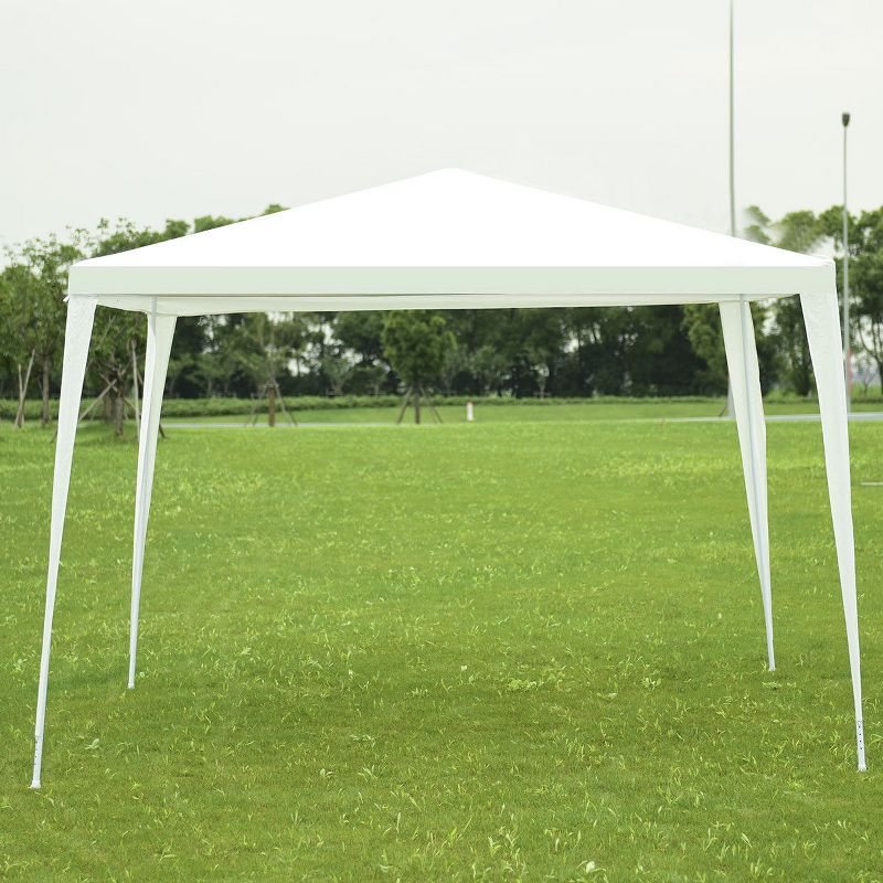 Costway 10'x10' Outdoor Heavy duty Pavilion Cater Events Outdoor Party Wedding Tent White, 3 of 9