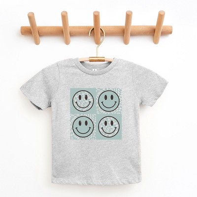 The Juniper Shop Four Checkerboard Smiley Face Youth Short Sleeve Tee