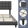 Yaheetech Upholstered Platform Bed Frame with Tufted Height Adjustable Headboard - 4 of 4