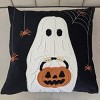 ChicFurnit Bed Pillows Halloween White Ghosts Pillow Fall Pillow Autumn Pumpkin Pillow for Halloween Home Decor, Black, 20"*1"*20" - 4 of 4