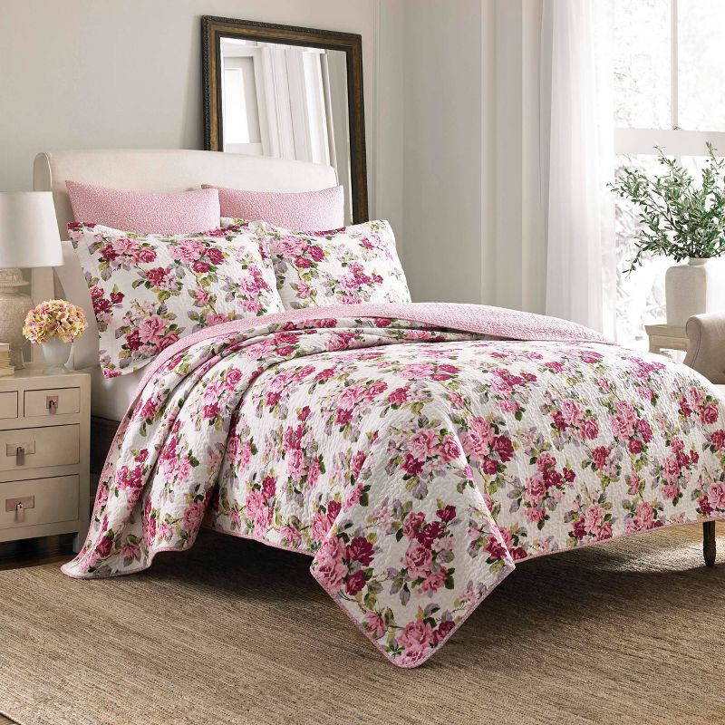  Laura Ashley Lidia Quilt Set Pink, 3 of 10