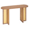 Luxystar Rattan Narrow Console Table with Oval Top and Storage for Living Room and Entran - 4 of 4