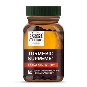 Gaia Herbs Turmeric Supreme Extra Strength - Helps Reduce Occasional Inflammation from Normal Wear & Tear - 1 of 4