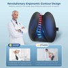 Office chair lumbar support pillow, automobile cooling memory foam backrest cushion with adjustable shoulder belt - 2 of 4