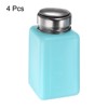 Unique Bargains Makeup Remover Nail Polish Push Down Alcohol Dispenser Bottles 4 Pcs 200ML(6.8oz) Blue - 3 of 4