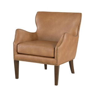 NicBex Faux Leather Accent Chair,Upholstered Living Room Chairs with Contoured Backrest and Solid Wood Legs,Accent Chairs for Living Room - 1 of 4