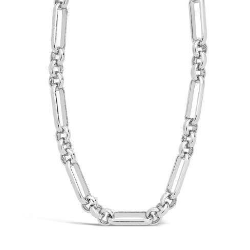 Shine By Sterling Forever Large Oval Link Chain Necklace Silver : Target