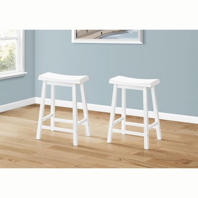 NicBex Set of 2  Bar Stools for Kitchen Island,Modern Counter Bar Stools with Wood legs,Bar Chairs for Dining Rooms,Kitchens Islands,White