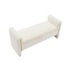 Sapphtopaz Modern Storage Ottoman Bed End Bench Upholstered Foot Rest Stool with Metal Decorative Strips for Living Room, Bedroom, Entryway - 3 of 4