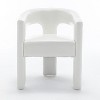 SEYNAR Modern Glam PU Leather Upholstered Dining Chair, Open-Back Accent Chair Set of 4 - 3 of 4