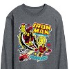 Men's - Marvel - Iron Man Sticker Style Long Sleeve Graphic T-Shirt - 2 of 4