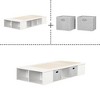 Twin Flexible Platform Kids' Bed with baskets   Pure White  - South Shore - image 4 of 4