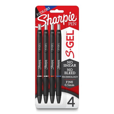 Sharpie S-Gel Retractable Gel Pen Fine Point Assorted Ink 4/Pack (2116199)