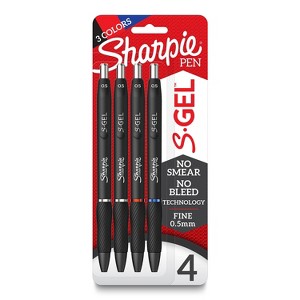 Sharpie S-Gel Retractable Gel Pen Fine Point Assorted Ink 4/Pack (2116199) - 1 of 4