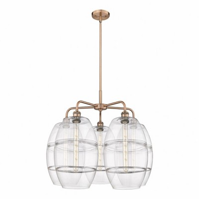 Vaz - 5 Light Stem Hung Chandelier In Industrial Style-24 Inches Tall and 28 Inches Wide