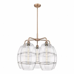 Vaz - 5 Light Stem Hung Chandelier In Industrial Style-24 Inches Tall and 28 Inches Wide - 1 of 1
