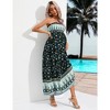 Maternity Sleeveless Smocked Dress Summer Casual Strapless Floral Tube Top Maxi Dress Photoshoot Baby Shower - 2 of 4