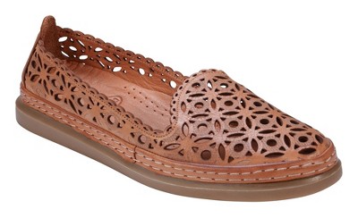 Cools 21 Tumi Perforated Memory Foam Leather Flats