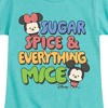 Girls' - Disney - Mickey and Minnie Mouse Sugar Spice Everything Nice Fitted Short Sleeve Graphic T-Shirt - 2 of 4