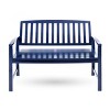 Farmhouse Wood Bench with Armrests for Outdoor Patio or Garden Seating – 48.82" Wide – 3irtyhousy - 3 of 4