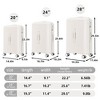 HDZNVF 3 Pcs in ABS Spinner Wheel Luggage, Carry on Suitcase, Matching Color, TSA Combination Lock (White) - 4 of 4