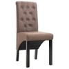 vidaXL Dining Chairs, 2 Pcs, Brown Fabric - 2 of 4