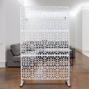 PAGED Outdoor Privacy Screen Freestanding, Metal Fence Privacy Screen, Balcony Privacy Screen for Deck Balcony Patio Outside Lawn Garden - 1 of 4