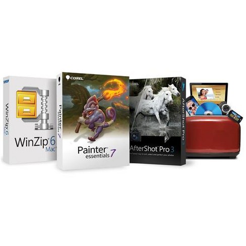Corel Mac Essentials Suite Software Kit Includes Aftershot Pro 3 Painter Essentials 7 Roxio Toast Express Video Software Winzip 6 Mac Target