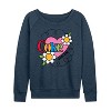Women's - Coca-Cola - Coke Adds Life Heart Flower Lightweight French Terry Wide Neck Long Sleeve Shirt - 2 of 4