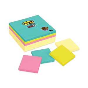 Post-it Notes Super Sticky Self-Stick Notes Office Pack, 3" x 3", Supernova Neons Collection Colors, 90 Sheets/Pad, 24 Pads/Pack - 1 of 4