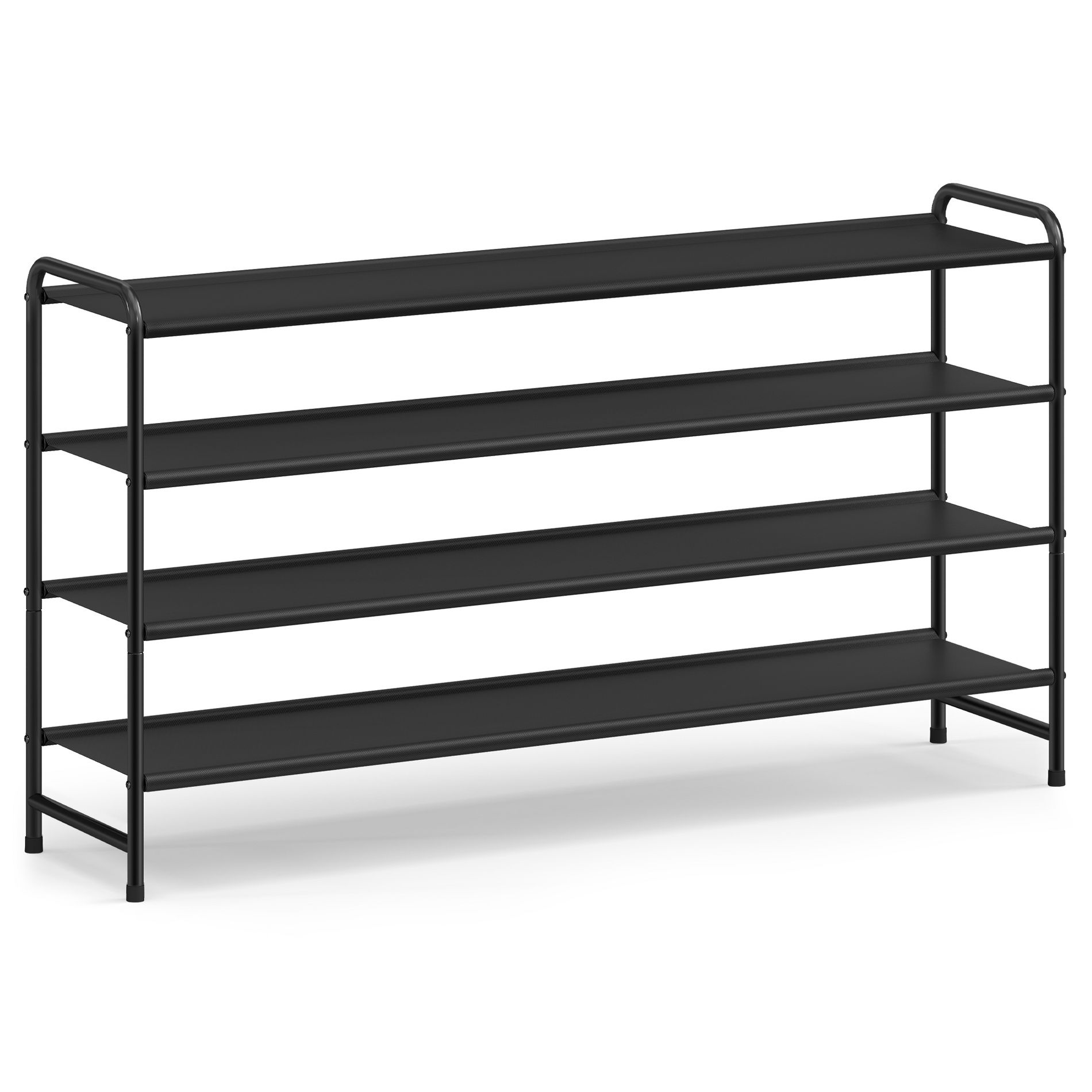 SONGMICS Long Metal Shoe Rack, 4-Tier Shoe Organizer, Holds up to 25 Pairs