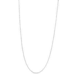 Haus of Brilliance Silver 0.7mm Slim and Dainty Unisex Inch Ball Bead Chain Necklace - 1 of 4