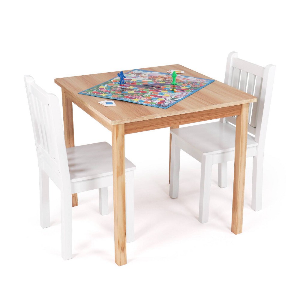 3pc Journey Big Kids&#39; Table and Chair Set Tan - Humble Crew