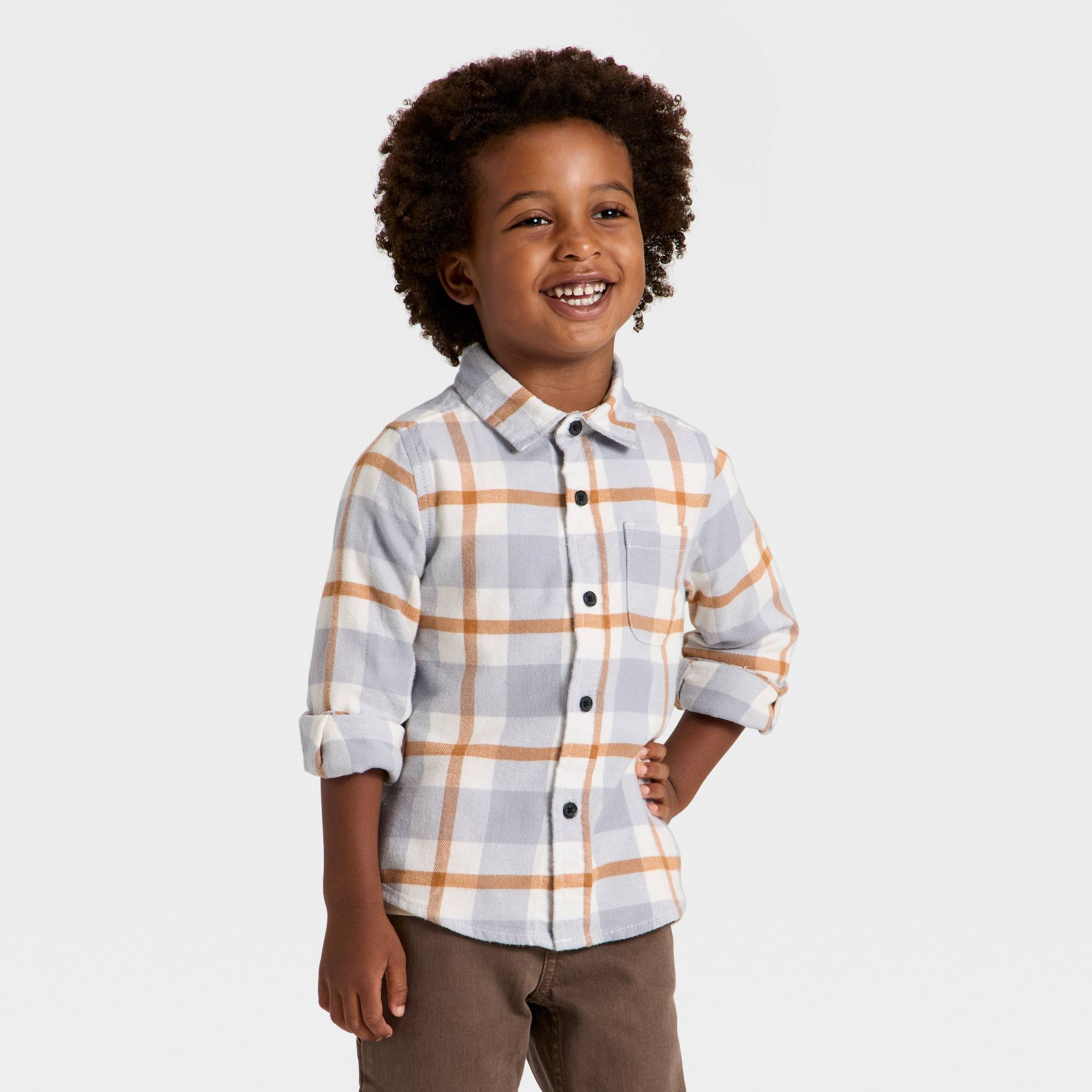 Toddler Boys' Plaid Flannel Shirt - Cat & Jack™