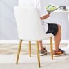 Sapphtopaz Modern PU Leather Dining Chairs, Side Chairs Kitchen Chairs with Backrest & Metal Legs for Dining Room, Kitchen - 3 of 4
