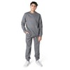 EVERYDAY KIDS Boys Cotton Fleece Sweatpants; Boys’ Activewear Jogger Pants - Soft and Breathable Cotton/Poly Blend, Charcoal Gray - 4 of 4