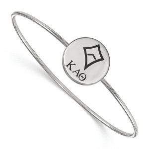 Black Bow Jewelry Sterling Silver Kappa Alpha Theta Greek Life Bangle Bracelet 7 Inch - 1 of 3