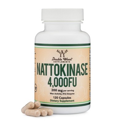 Nattokinase - 120 X 100 Mg Capsules (2000 Fu Each) By Double Wood ...