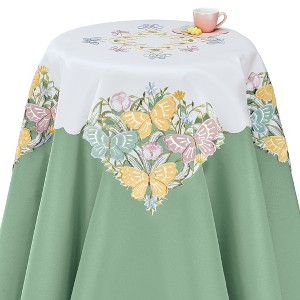 Collections Etc Exquisite Faux Suede Embroidered Butterfly Table Linens - 1 of 2