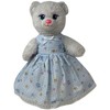 Doll Clothes Superstore Blue Flowers And Checks Dress Fits 18-20 Big Baby Dolls And Stuffed Animals - image 4 of 4