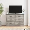 Modern Farmhouse Wood Storage Cabinet with Metal Handles, Drawer Rattan Dresser,Chest of Drawers Closet Organizers for Bedroom,Living Room - 4 of 4