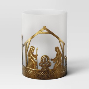 Christmas Metal Gold Nativity Candle Holder - Wondershop™ - 1 of 3
