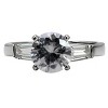 Slickblue Women's Stainless Steel Engagement Ring, 8.5mm Round CZ, Three-Stone Design, Classic Polished Finish,Size 5-10 - 4 of 4
