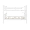 Full over Full Bunk Bed with Ladder for Bedroom, Guest Room Furniture-White - 3 of 4