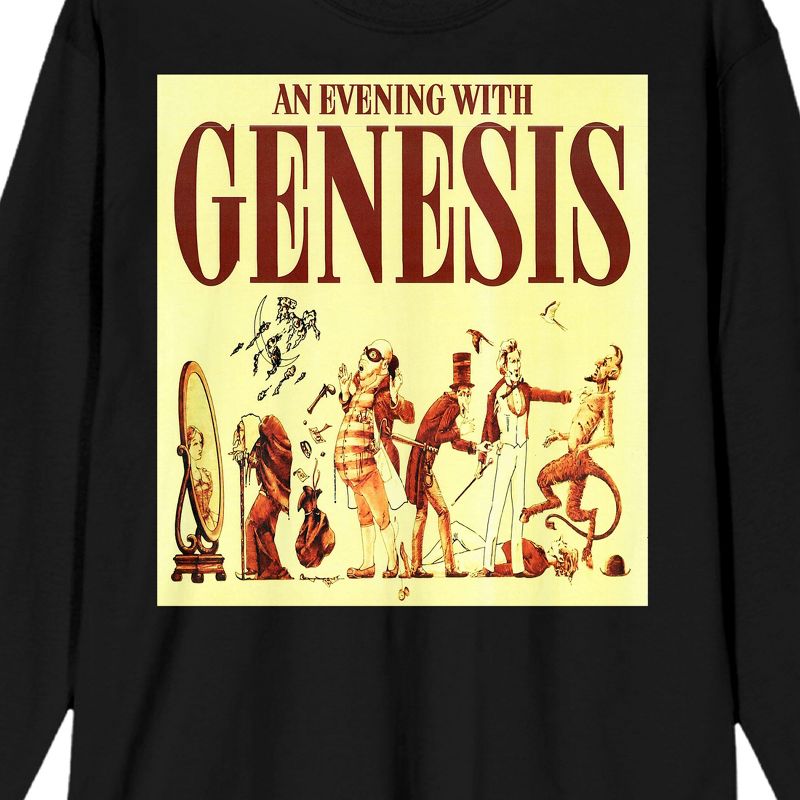 Genesis Belkin Productions Concert Poster Crew Neck Long Sleeve Black Adult Tee, 2 of 4