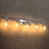 Bathroom Light Fixtures,Chrome Vanity Light Fixtures Over Mirror Wall Mount Lighting Fixture with Hammered Glass Shade E26 Socket for Hallway Kitchen - 2 of 4