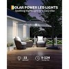 10ft Heavy Duty Cantilever Patio Umbrella with Solar LED Lights and Weighted Base, 2-Tier Aluminum Offset Outdoor Umbrella with 360-Degree Rotation - 2 of 4
